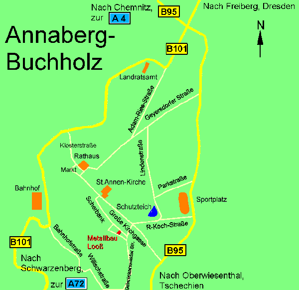 Stadtplan Annaberg